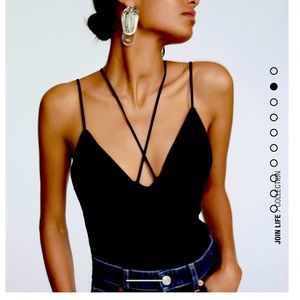 Zara Strappy Bodysuit - Brand New - Size Medium
